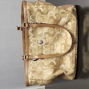 Coach Tan Diaper Bag